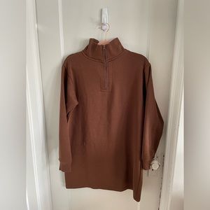 Brown sweatshirt dress